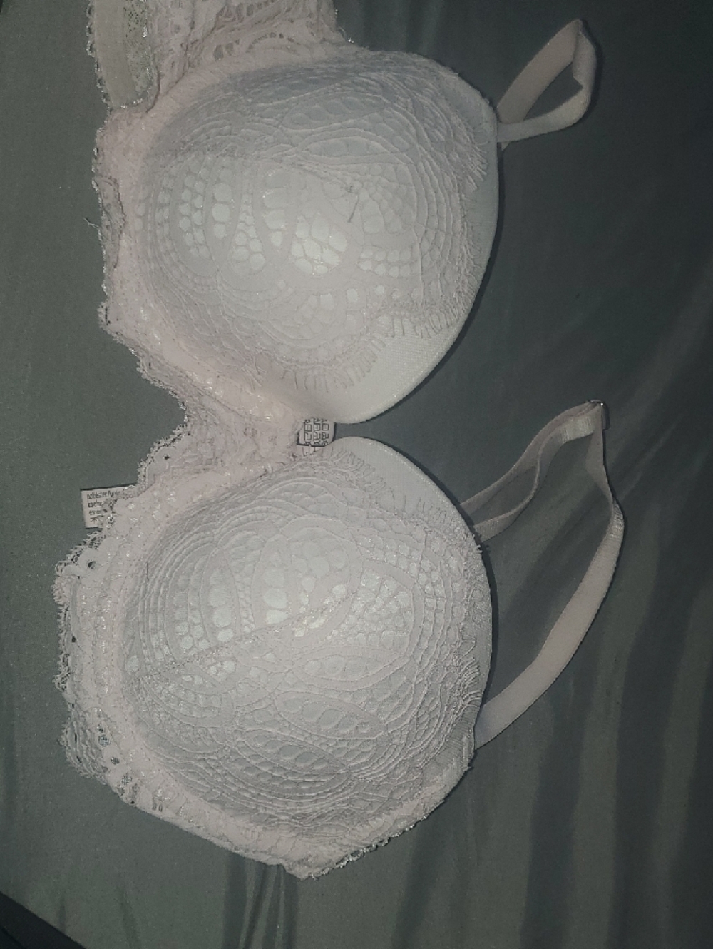 Victoria's Secret White Lace Underwire Bra Dream Angel 34d Vguc - Picture 6 of 6